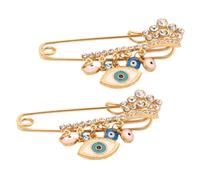Colorful for Back Evil Eye Jewelry Pin Aesthetic Women Brooch Clip Zinc