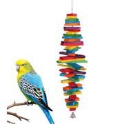 Colorful Foraging Swing Bird, Bird Toys Rope Perch, Interactive Training Toy Birds Cage Bell Toy, Birds Foraging Toys with Bell For Sparrow Cockatiel Parakeet Conure Macaw Family Indoor Outdoor Home