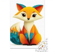Colorful Fox Plush Toy Puzzle Imposible,desafío para Adultos Juego Educativo 1000 Piezas Obra De Arte De Juego De para Adultos Y Niños 70x50cm/1000pcs