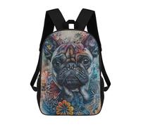 Colorful French Bulldog Art Print-1 Mochilas Impresas En 3D Para Niños 17inch Mochilas De Moda Informales Para El Día A Día, Bolsas De Viaje, Mochilas Informales Para Exteriores Para Niños Y Niñas