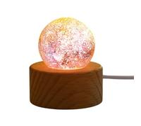 Colorful Galaxy Lamp, Orb, Wooden Base LED Sphere, Ambient Decorative Light, Bedroom Table Accessory, Nightstand Desk Shelf Lamp For Mood And Relaxing Atmosphere