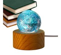 Colorful Galaxy Lamp, Orb, Wooden Base LED Sphere, Ambient Decorative Light, Bedroom Table Accessory, Nightstand Desk Shelf Lamp For Mood And Relaxing Atmosphere
