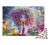 Colorful Girl Fantasy Colourful Flower Girl & Chick 1000 Pieces Adult Jigsaws For Adults & Kids Fun Rainy Day Activity 38x26cm/1000pcs