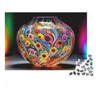 Colorful Glass Vase Puzzle Mil Piezas para Jóvenes +14 Idea De Regalo Juego De Lógica Polvo Cartón Resistente 70x50cm/1000pcs