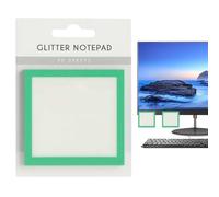 Colorful Glitter Sticky Notes, Self-Stick Notepad Set,45 g almohadillas de papel con papel de oficina escolar, accesorio para la página Marker Aid for Classroom Study Desk Organization Book Anotation