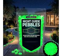 Colorful Glow-in-the-Dark Garden Stones,Glow in The Dark Rocks Outdoor,Night Guide Pebbles,Luminous Stepping Stones for Landscaping Aquarium Fish Tank Patio Walkway Yard Decor (400, Green)