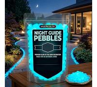 Colorful Glow-in-the-Dark Garden Stones,Glow in The Dark Rocks Outdoor,Night Guide Pebbles,Luminous Stepping Stones for Landscaping Aquarium Fish Tank Patio Walkway Yard Decor (600, Blue)