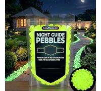 Colorful Glow-in-the-Dark Garden Stones,Glow in The Dark Rocks Outdoor,Night Guide Pebbles,Luminous Stepping Stones for Landscaping Aquarium Fish Tank Patio Walkway Yard Decor (1000, Yellow)