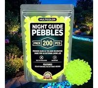 Colorful Glow-in-the-Dark Garden Stones, Glowing Pebbles for Garden Outdoor, Luminous Rocks for Walkway Patio Lawn Yard Landscaping, Fish Tank Aquarium Decor (Yellow,600Pcs)