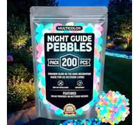 Colorful Glow-in-the-Dark Garden Stones, Glowing Pebbles for Garden Outdoor, Luminous Rocks for Walkway Patio Lawn Yard Landscaping, Fish Tank Aquarium Decor (Multi,400Pcs)