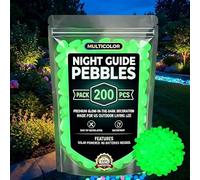 Colorful Glow-in-the-Dark Garden Stones, Glowing Pebbles for Garden Outdoor, Luminous Rocks for Walkway Patio Lawn Yard Landscaping, Fish Tank Aquarium Decor (Green,400Pcs)