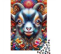Colorful Goat Artwork Puzzles Imposible,desafío para Adultos Juego Educativo 1000 Piezas Obra De Arte De Juego De para Adultos Y Niños Mayores De 12 Años 70x50cm/1000pcs