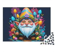 Colorful Goblin Art 100% Recycled Cardboard Colorful GNOME Art 1000 Piece Jigsaw Puzzles Adults and Children Fun Present 38x26cm/1000pcs