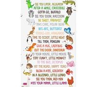Colorful Goodbye Sayings Poster - See You Later Alligator Classroom Wall Art, Educational Nursery Decor for Preschool & Kids Playroom(Framed,12x18inch(30x45cm))