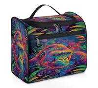 Colorful Gorilla - Neceser de viaje para mujeres, hombres, niños, niñas, niños, 11.2 L, bolsa grande para cosméticos, bolsa de aseo colgante, bolsa organizadora de artículos de tocador, color, Big,