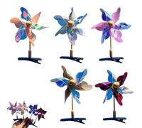 Colorful Hair Clip, Windmill Hair Pin, 3.94 Inches Women Tool with No Slip Grip, Resin Ornament, Stylish Clip with Playful Design, Daily Wear Accessory for Wedding and Casual Events