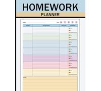 Colorful Homework Planner: Undated Assignment Organizer for Middle, High School, and College Students with ADHD