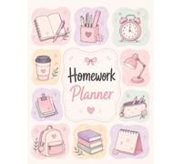 COLORFUL HOMEWORK PLANNER: Undated Assignment Tracker Notebook for Elementary, Middle School, High School, and College Students | Simple Layout for ... Tasks, Including ADHD-Friendly Planning