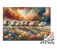 Colorful Horse Painting Rompecabezas Imposible,desafío for Adults Juego Educativo 1000 Piezas Obra De Arte De Juego De para Adultos, Regalos A Partir De 14 Años 52x38cm/1000pcs