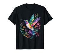 Colorful Hummingbird Wildflower Botanical Nature Art Camiseta