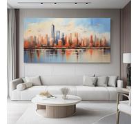 Colorful Lienzo decorativo sin marco, Arquitectura Moderna Y Urbana Cuadros pintados sobre lienzo impresiones, para sala de estar dormitorio baño cocina pasillo listos para colgar - 70 x 50 cm