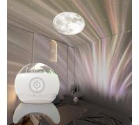 Colorful Life Aurora - Proyector de galaxia, ola del océano y lámpara de luna, 3 cubiertas, para decoración de dormitorio y regalos (proyector aurora, alimentado por USB)