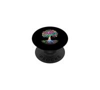 Colorful Life Is Really Good Vintage Unique Tree Art PopSockets PopGrip Adhesivo