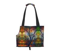 Colorful Life Trees Print Puppy Carrier Dog Walking Bags Pets Dogs Carrier Bag for Small Dogs and Cat and Rabbit
