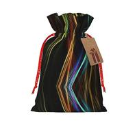Colorful Lines Art - 1 bolsa de regalo de Navidad con cordón de 4.7 x 6.9 pulgadas, para regalar en fiestas de vacaciones