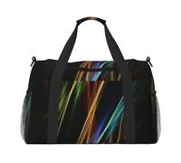 Colorful Lines Art - Bolsa de viaje para fin de semana, fin de semana, para llevar durante la noche, para entrenamiento, deporte, hospital