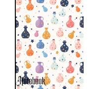 Colorful Magic Potions & Stars Halloween Notebook - 8.5" x 11" | 120 Lined Pages | Fun Spooky Journal for Notes, Ideas, and More
