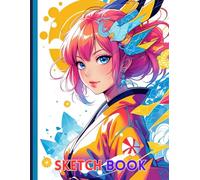 Colorful Manga Girl Sketchbook: Colorful Manga Girl Sketchbook Cover, 112 Pages, 8.5 x 11 Page Size, 110 Blank Pages, Drawing Background and Cute Manga Girl Sketchbook For All.