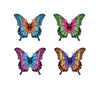 Colorful Metal Dragonfly, Wall Art Foldable, 20x17.3cm/7.87x6.8 Inches, with Outdoor Garden Fence Decor Sculpture, Weather Resistant Iron Craft Design, Inspired Accent for Patio Porch Backyard Use