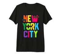 Colorful New York City Outfit, New York City Graphic Style Camiseta Premium