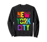 Colorful New York City Outfit, New York City Graphic Style Sudadera