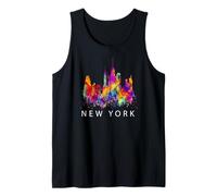 Colorful New York City with Splash Colors, New York City Camiseta sin Mangas