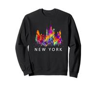 Colorful New York City with Splash Colors, New York City Sudadera