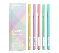 Colorful Notebook Pens - 5 colores Gel Ink Markers With Smooth Writing And Quick Drying, Vibrant Shades For Scrapbooking, Journaling, And Note-Taking, Ideal For Adults Students | Fun Writing Tools F