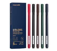 Colorful Notebook Pens - Drawing Pen Set, 5 Vibrant Colors Quick Dry Ink, Smooth Writing Tool for Students, Kids, Adults | Scrapbooking Stationery for Diary, Journaling, Note Taking, School Office Cre