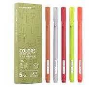 Colorful Notebook Pens - Quick Dry Ink Set, 5 Colored Writing Tools, Smooth Fine Tip Design, Vibrant Durable Pen Collection | Scrapbooking, Diary Notes, Journaling, Art Sketching, School Office