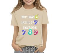 Colorful Number Day Math Kids T Shirt Number Day 2025 School Math Day Top Number Day T Shirts Math Lovers Mädchen Shirt Kleid, caqui, 2-3 años