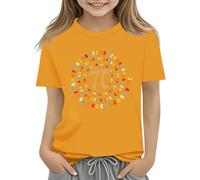 Colorful Number Day Math Kids T Shirt Number Day 2025 School Math Day Top Number Day T Shirts Math Lovers T Shirt Bunny Girl, amarillo, 10-11Years