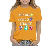 Colorful Number Day Math Kids T Shirt Number Day 2025 School Math Day Top Number Day T Shirts Math Lovers Baby Mädchen Shirt Ostern Langarm 62, amarillo, 12-13 años