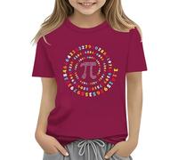 Colorful Number Day Math Kids T Shirt Number Day 2025 School Math Day Top Number Day T Shirts Math Lovers Spitze Top Elegant, Vino, 12-13 años