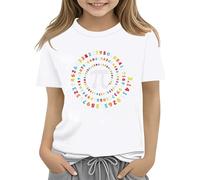 Colorful Number Day Math Kids T Shirt Number Day 2025 School Math Day Top Number Day T Shirts Math Lovers Spitze Top Elegant, Blanco, 3-4 años