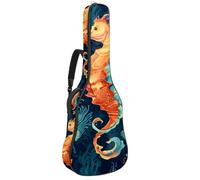 Colorful Ocean Art - Bolsa para guitarra acústica con 2 bolsillos, correa ajustable para el hombro y colgador trasero, adecuada para guitarras eléctricas, bajos y guitarras clásicas, Colorido