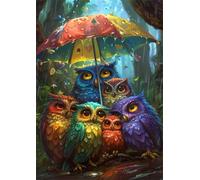 Colorful Owl 700 Piece Jigsaw Puzzles for Adults, Colourful, Challenging & Brainteasing Adult Puzzles 700 Pieces Rain, Fun jigsaws for The Whole Family 20x15 Inch