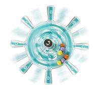 Colorful Parakeet Toys, Interactive Rotating Wheel Rattle, 3.78x1.57 Inches Cage Parrot Spinner Toy with Sound Stimulation, Mechanical Motion Playground Accessory, for Cockatiels Budgies Conures