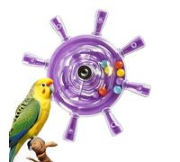 Colorful Parakeet Toys, Interactive Rotating Wheel Rattle, 3.78x1.57 Inches Cage Parrot Spinner Toy with Sound Stimulation, Mechanical Motion Playground Accessory, for Cockatiels Budgies Conures