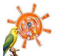 Colorful Parakeet Toys, Interactive Rotating Wheel Rattle, 3.78x1.57 Inches Cage Parrot Spinner Toy with Sound Stimulation, Mechanical Motion Playground Accessory, for Cockatiels Budgies Conures
